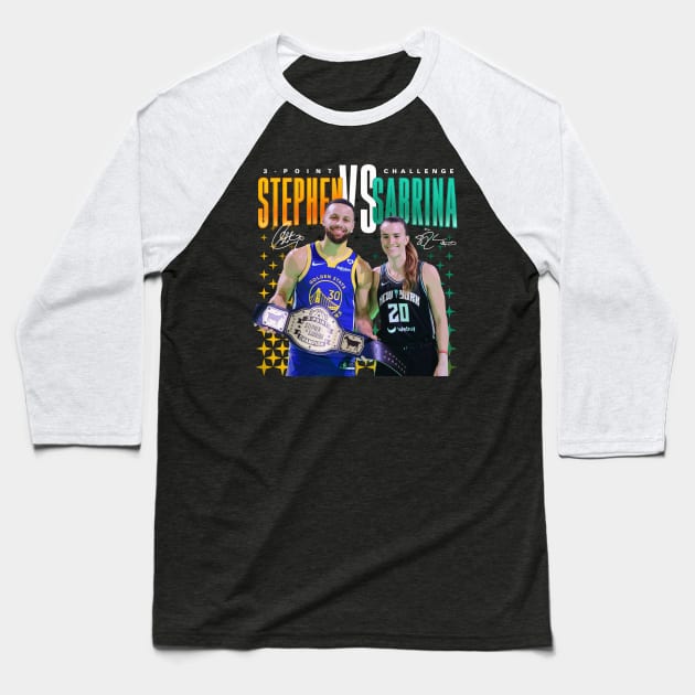 Steph Curry x Sabrina Ionescu Baseball T-Shirt by Juantamad